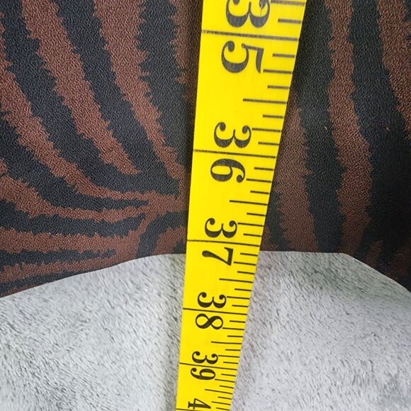 Womens Stonebridge Brown & Black Zebra Print Midi Skirt Polyester Size L - Picture 7 of 9